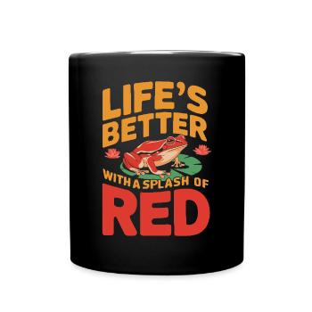 Tomato Frog Lover Animal Amphibian Froggy Toad - Full Colour Mug - black - Front