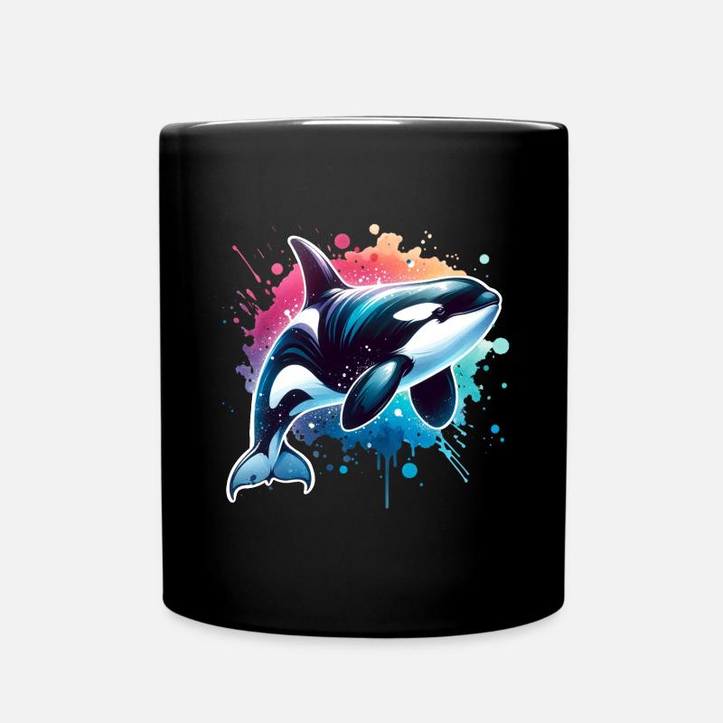 Orca Schwertwal - Tasse einfarbig - Schwarz