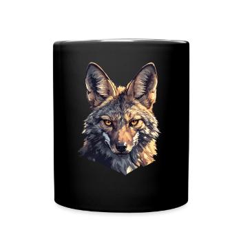 Schakale Schakal - Tasse einfarbig - Schwarz - Vorne