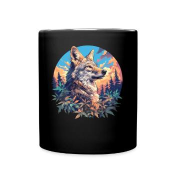 Schakale Schakal - Tasse einfarbig - Schwarz - Vorne