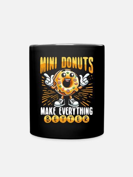 Donuts Donut - Tasse einfarbig - Schwarz
