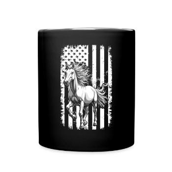 Horses Mom Equestrian Horse Riding Owner Haflinger - Tasse einfarbig - Schwarz - Vorne