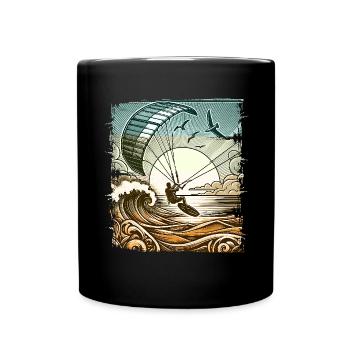 Kitesurfing Kitesurf Kitesurfer Kiteboard - Full Colour Mug - black - Front