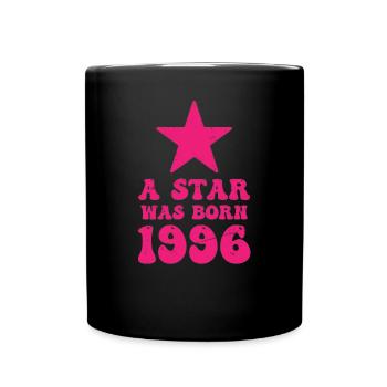 Ein Stern Wurde 1996 Geboren Geburtstag - Tasse einfarbig - Schwarz - Vorne