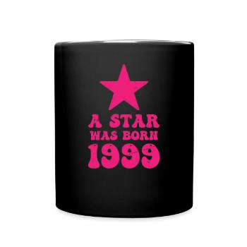Ein Stern Wurde 1999 Geboren Geburtstag - Tasse einfarbig - Schwarz - Vorne