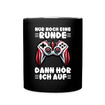 Nur Noch Eine Runde Dann Hör Ich Auf Konsolen - Tasse einfarbig - Schwarz - Vorne