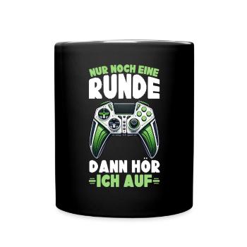 Nur Noch Eine Runde Dann Hör Ich Auf Konsolen - Tasse einfarbig - Schwarz - Vorne