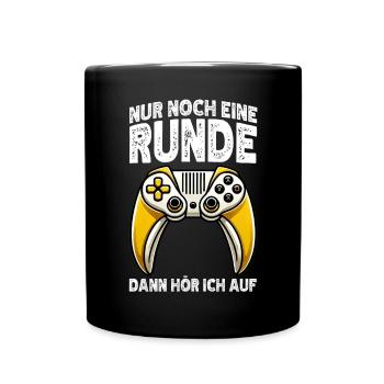 Nur Noch Eine Runde Dann Hör Ich Auf Konsolen - Tasse einfarbig - Schwarz - Vorne