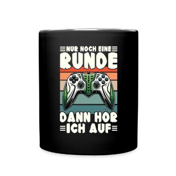 Nur Noch Eine Runde Dann Hör Ich Auf Konsolen - Tasse einfarbig - Schwarz - Vorne