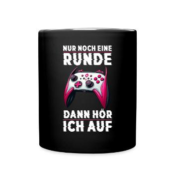 Nur Noch Eine Runde Dann Hör Ich Auf Konsolen - Tasse einfarbig - Schwarz - Vorne
