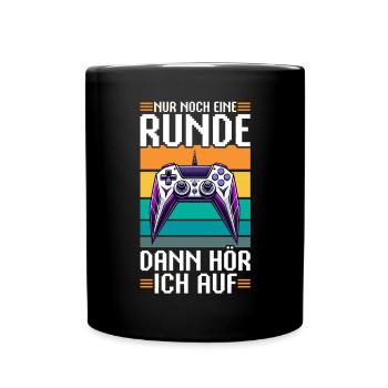 Nur Noch Eine Runde Dann Hör Ich Auf Konsolen - Tasse einfarbig - Schwarz - Vorne