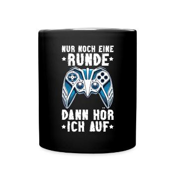 Nur Noch Eine Runde Dann Hör Ich Auf Konsolen - Tasse einfarbig - Schwarz - Vorne