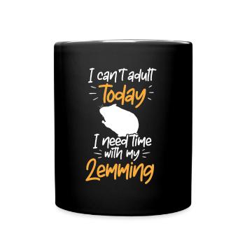 Lemming Vole Need time with Lemming - Full Colour Mug - black - Front
