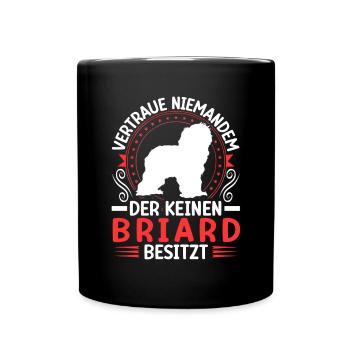 I own a Briard Berger de Brie - Full Colour Mug - black - Front