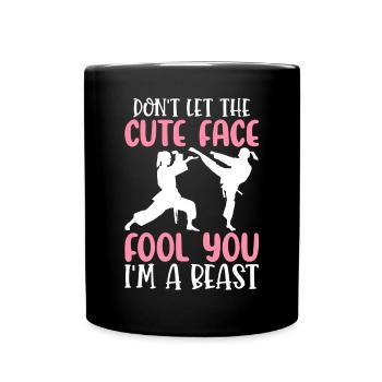 Licorne féminine de taekwondo Ne vous laissez pas être - Mug uni - noir - Devant