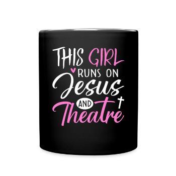 Fille Jésus Artiste de théâtre Théâtre Jeu de théâtre - Mug uni - noir - Devant