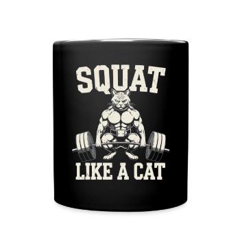 Musculation Chat Fitness Entraînement Instructeur de gym - Mug uni - noir - Devant