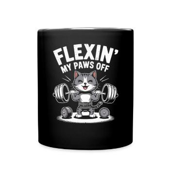 Instructeur de salle de musculation pour chats - Mug uni - noir - Devant
