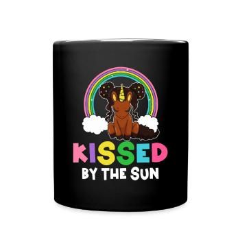 Melanin Black History Brown Skin Kissed By The Sun - Full Colour Mug - black - Front