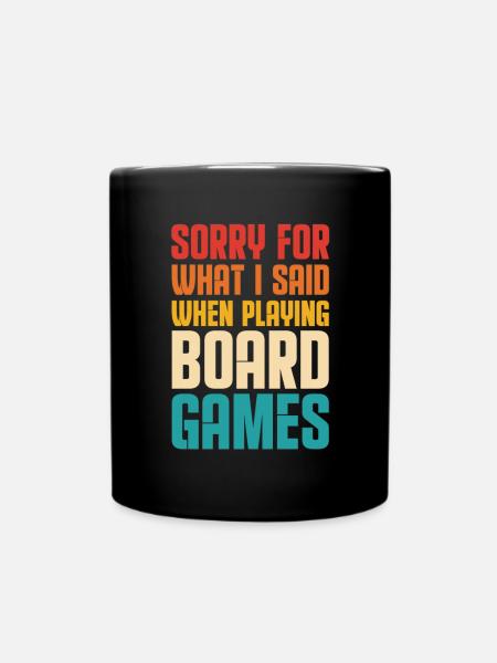 Brettspiel Brettspiele Spieleabend Spiele Geschenk - Tasse einfarbig - Schwarz