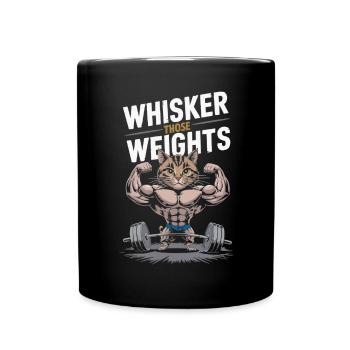 Bodybuilding Cat Fitness Workout Gym Instructor - Full Colour Mug - black - Front