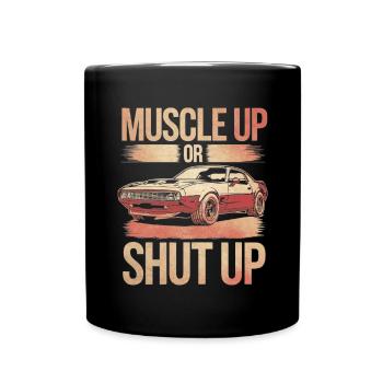 Muscle Car Carguy Vintage Car Collector Automobile - Full Colour Mug - black - Front