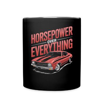 Muscle Car Carguy Oldtimer Sammler Automobile - Tasse einfarbig - Schwarz - Vorne