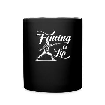 Fencing Sword Sabre Epee Fencing Gift - Full Colour Mug - black - Front