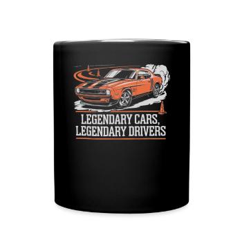 Muscle Car Carguy Vintage Car Collector Automobile - Full Colour Mug - black - Front