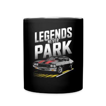 Muscle Car Carguy Vintage Car Collector Automobile - Full Colour Mug - black - Front