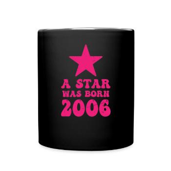 One star was born in 2006 Birthday - Full Colour Mug - black - Front