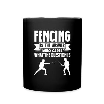 Fencing Sword Sabre Epee Fencing Gift - Full Colour Mug - black - Front