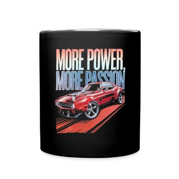 Muscle Car Carguy Vintage Car Collector Automobile - Full Colour Mug - black - Front