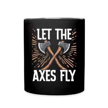 Axt Werfen Axt Werfer Axe Throwing - Tasse einfarbig - Schwarz - Vorne