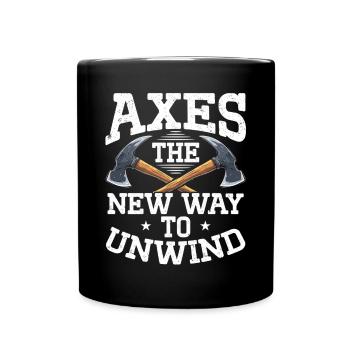 Axt Werfen Axt Werfer Axe Throwing - Tasse einfarbig - Schwarz - Vorne