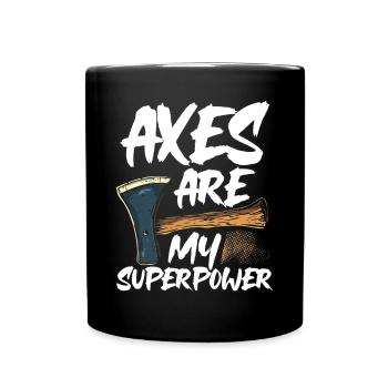 Axt Werfen Axt Werfer Axe Throwing - Tasse einfarbig - Schwarz - Vorne