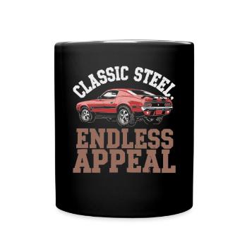 Muscle Car Carguy Vintage Car Collector Automobile - Full Colour Mug - black - Front