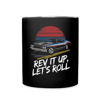 Muscle Car Carguy Vintage Car Collector Automobile - Full Colour Mug - black - Front