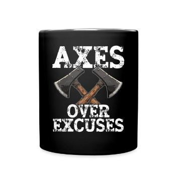 Axt Werfen Axt Werfer Axe Throwing - Tasse einfarbig - Schwarz - Vorne