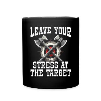 Axt Werfen Axt Werfer Axe Throwing - Tasse einfarbig - Schwarz - Vorne