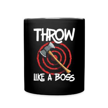 Axt Werfen Axt Werfer Axe Throwing - Tasse einfarbig - Schwarz - Vorne
