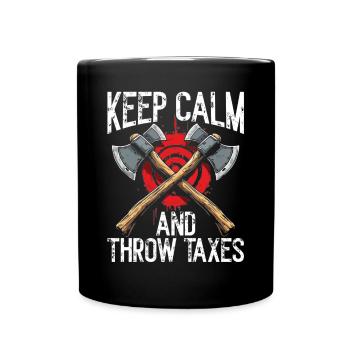 Axt Werfen Axt Werfer Axe Throwing - Tasse einfarbig - Schwarz - Vorne