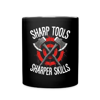 Axt Werfen Axt Werfer Axe Throwing - Tasse einfarbig - Schwarz - Vorne