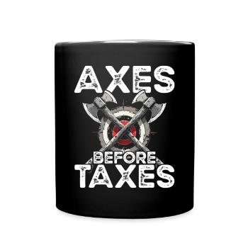 Axt Werfen Axt Werfer Axe Throwing - Tasse einfarbig - Schwarz - Vorne