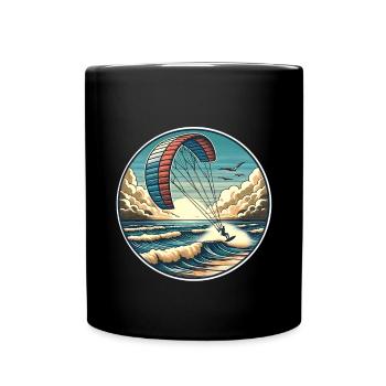 Kitesurfing Kitesurf Kitesurfer Kiteboard - Full Colour Mug - black - Front