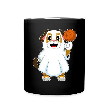 Dog Halloween Basketball - Full Colour Mug - black - Front