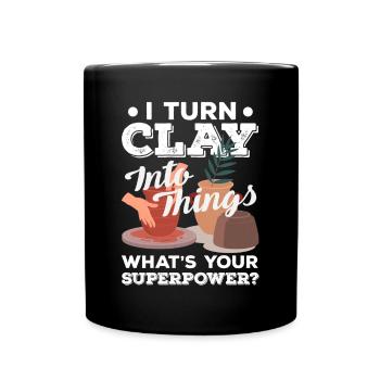 Lustiges Töpfer Töpfern Geschenk Geschenkidee - Tasse einfarbig - Schwarz - Vorne