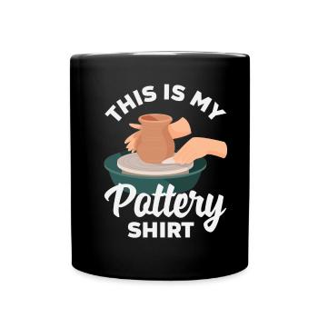 Lustiges Töpfer Töpfern Geschenk Geschenkidee - Tasse einfarbig - Schwarz - Vorne