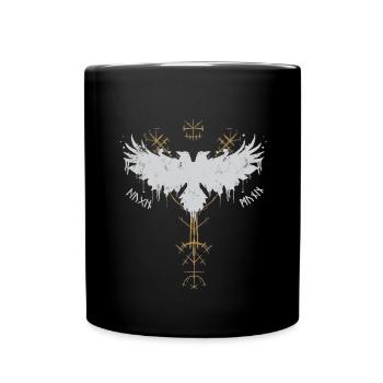 Vikings - Hugin et Munin - Les corbeaux d’Odin - Mug uni - noir - Devant
