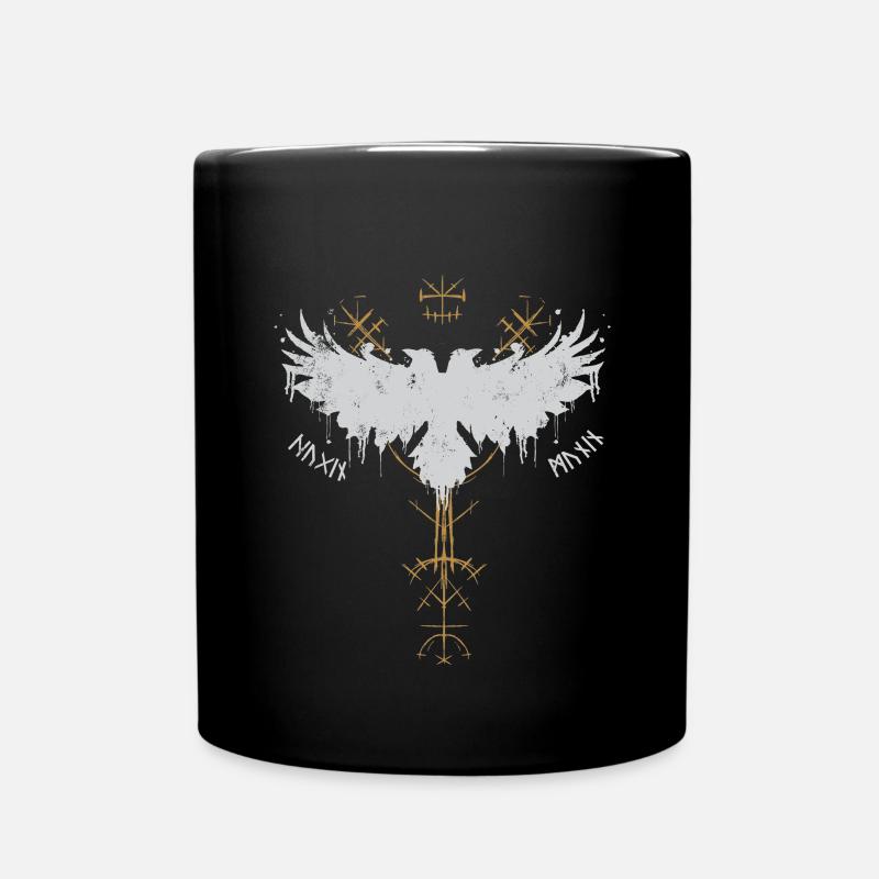 Wikinger - Hugin und Munin – Die Raben Odins - Tasse einfarbig - Schwarz